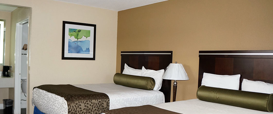 Enjoy Spacious rooms. This is a photo of a King Size Bed Guest Room. This room is not ADA accessible.